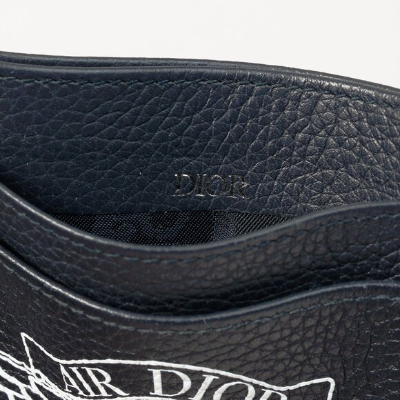 Dior x Air Jordan Wings Navy Leather Card Holder - Picture 4 of 5